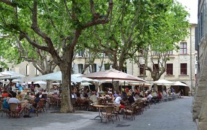 Outdoor dining - Lovely 17th Century Townhouse in the Historic Centre of Uzes (Uzès)
