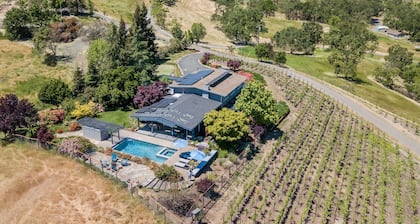Wine Country Retreat with Pool, Vineyard, Trampoline, Putting Green and Hot Tub