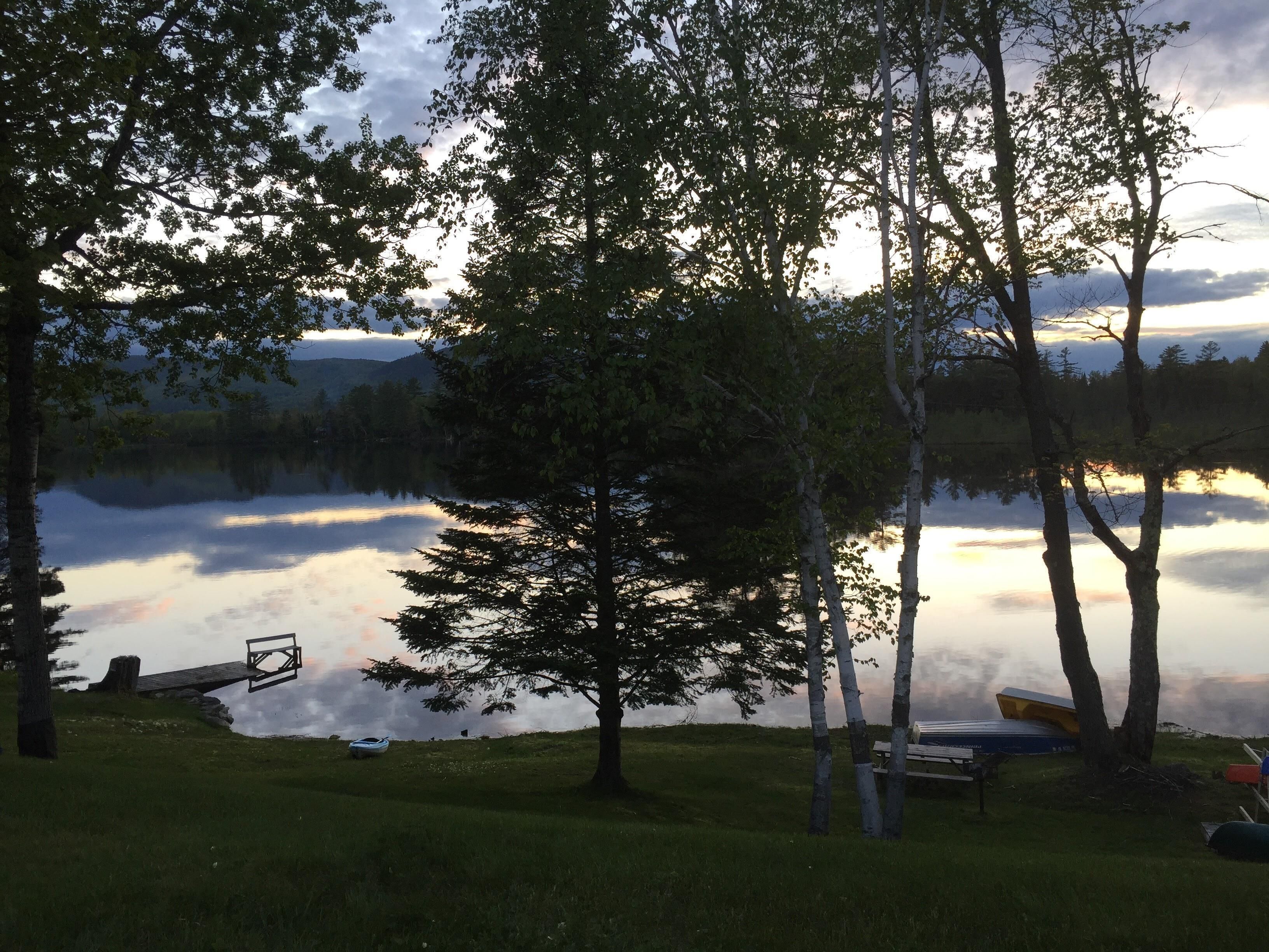 View from Adirondack chairs on the lawn