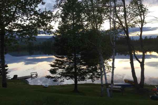 View from Adirondack chairs on the lawn