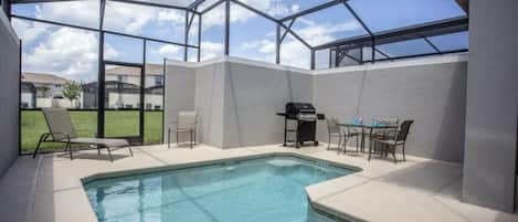 A heated pool