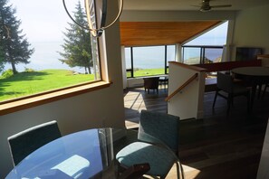 Dining - Modern Cottage on Stunning Oceanfront Acreage with Two Beaches and Forest Trails (Sooke)