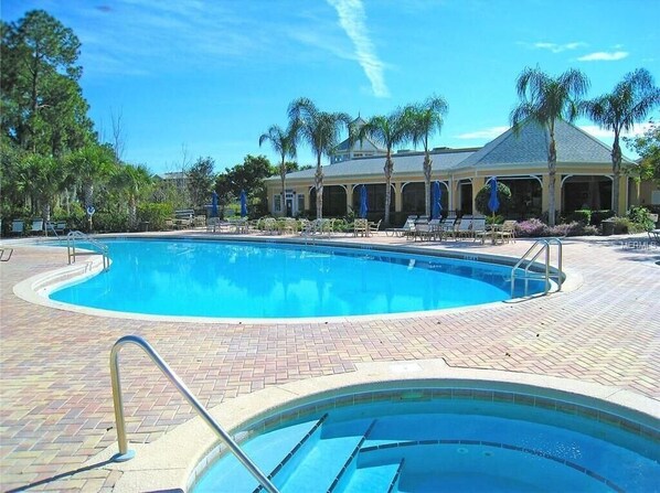 Outdoor pool, a heated pool