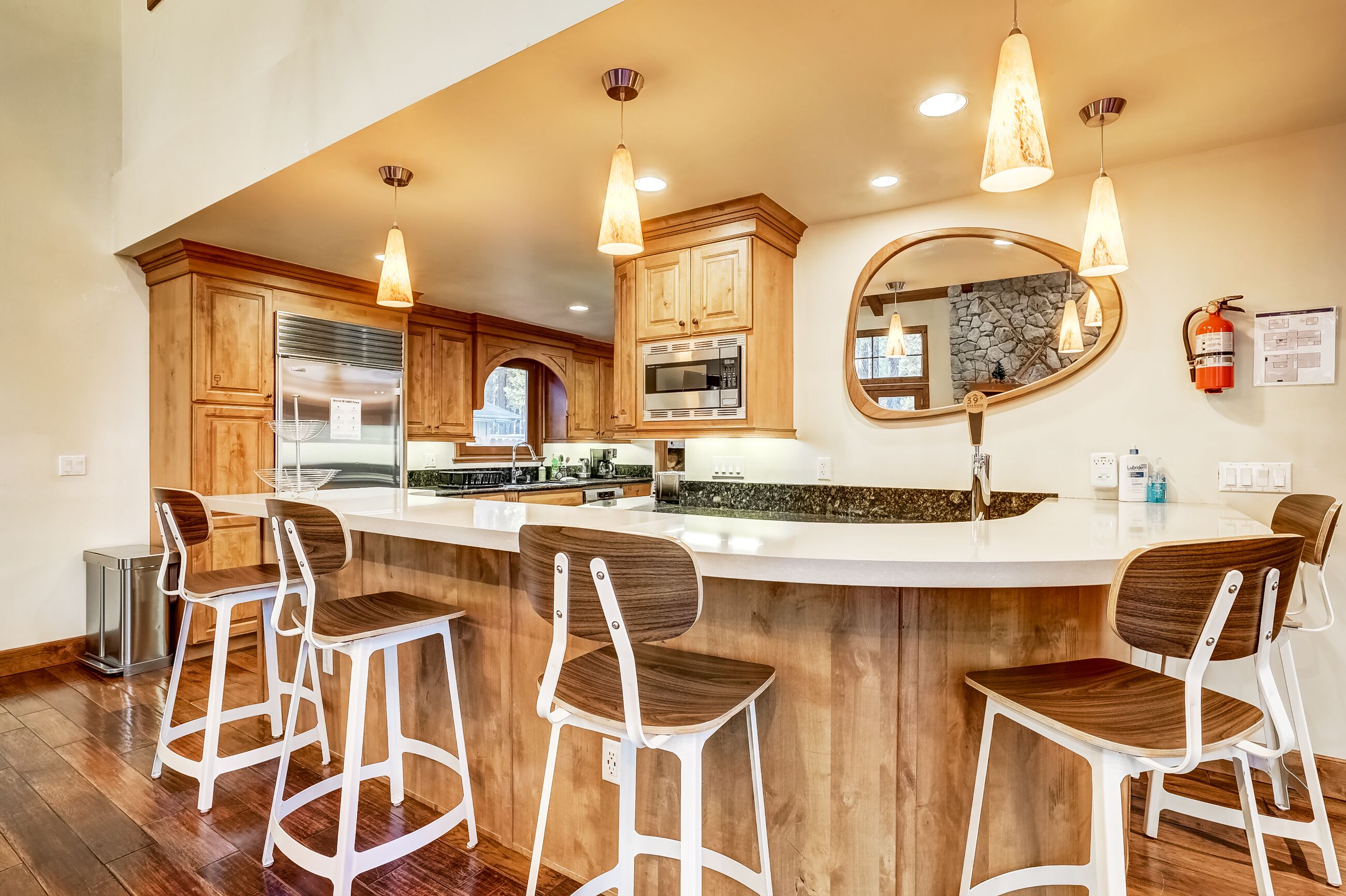 Stunning luxury getaway w/ hot tub, fire pit, huge backyard & walk to food/bars