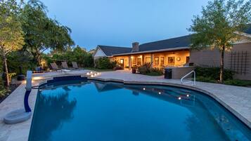 Outdoor pool, a heated pool