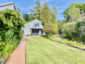 Exterior - Unique Lake beach Front Property on Lower Lake Herring.... (Frankfort)