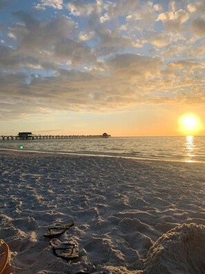 Sun-loungers, beach towels
