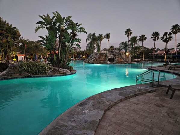 Outdoor pool, a heated pool