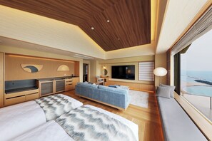 Top Floor Suite with Open-air Bath, Non Smoking | Premium bedding, in-room safe, desk, free WiFi