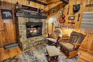 Gas Fireplace with Sitting Area