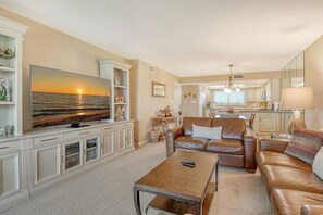 Televisie, een dvd-speler en een printer