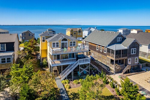433 - Water Front Nags Head Cove Rental with Multi-Level Decking &Hot Tub