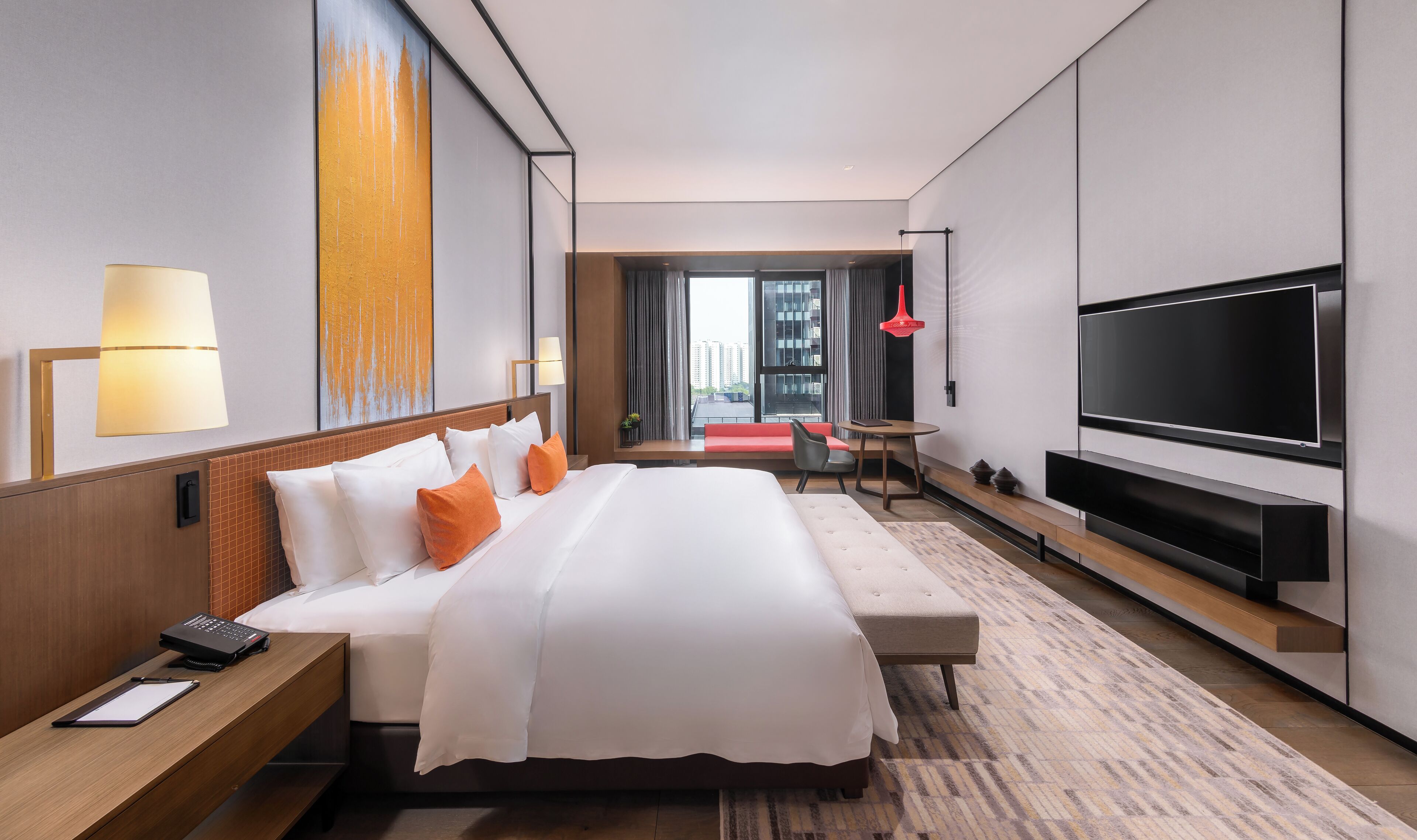 Minibar, in-room safe, desk, laptop workspace