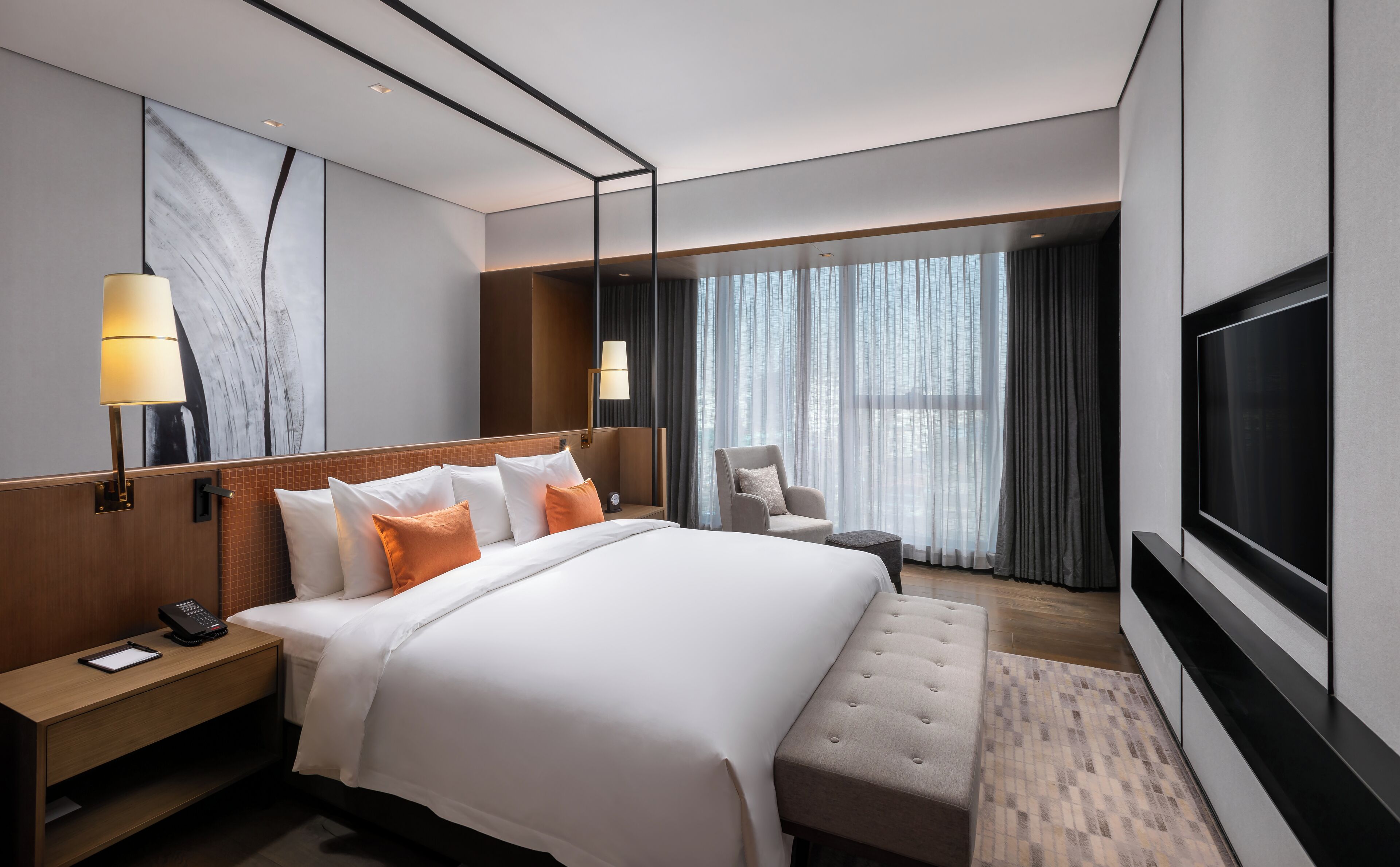 Minibar, in-room safe, desk, laptop workspace