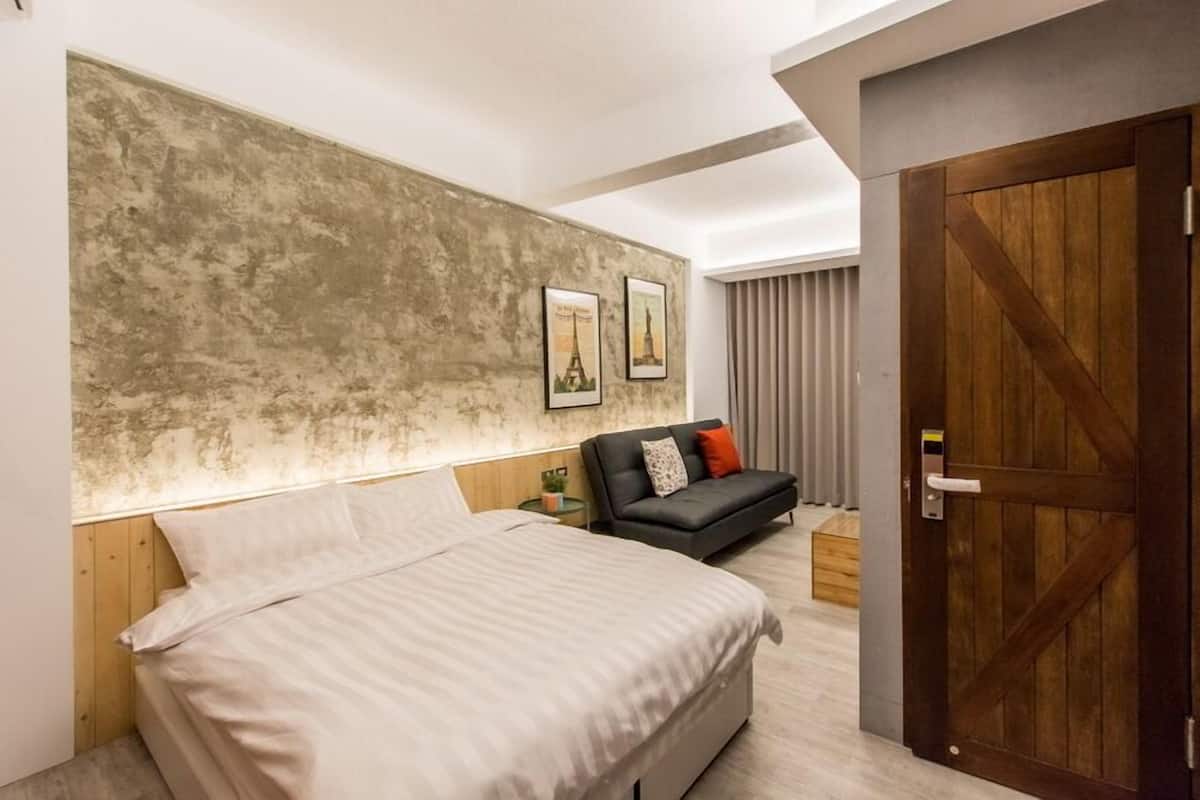 Desk, blackout drapes, soundproofing, rollaway beds