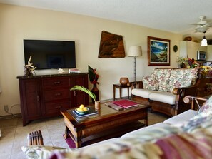 TV connectée, lecteur de DVD, livres