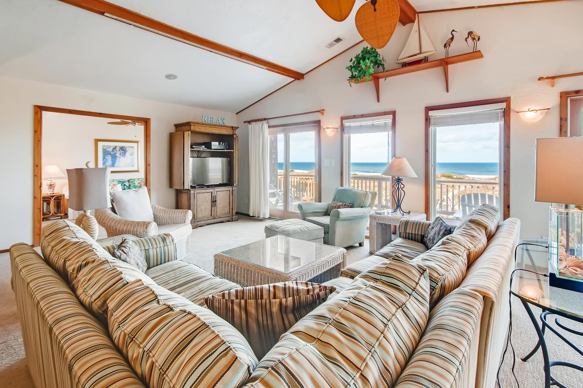 TV, DVD player, books, video library