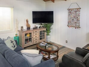 Smart TV, lettore DVD, libri, biblioteca musicale