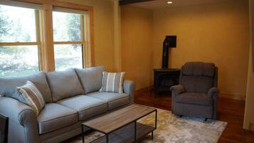 Smart TV, chimenea y reproductor de DVD