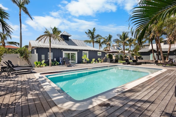 A heated pool