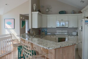 Microwave, oven, dishwasher, coffee/tea maker