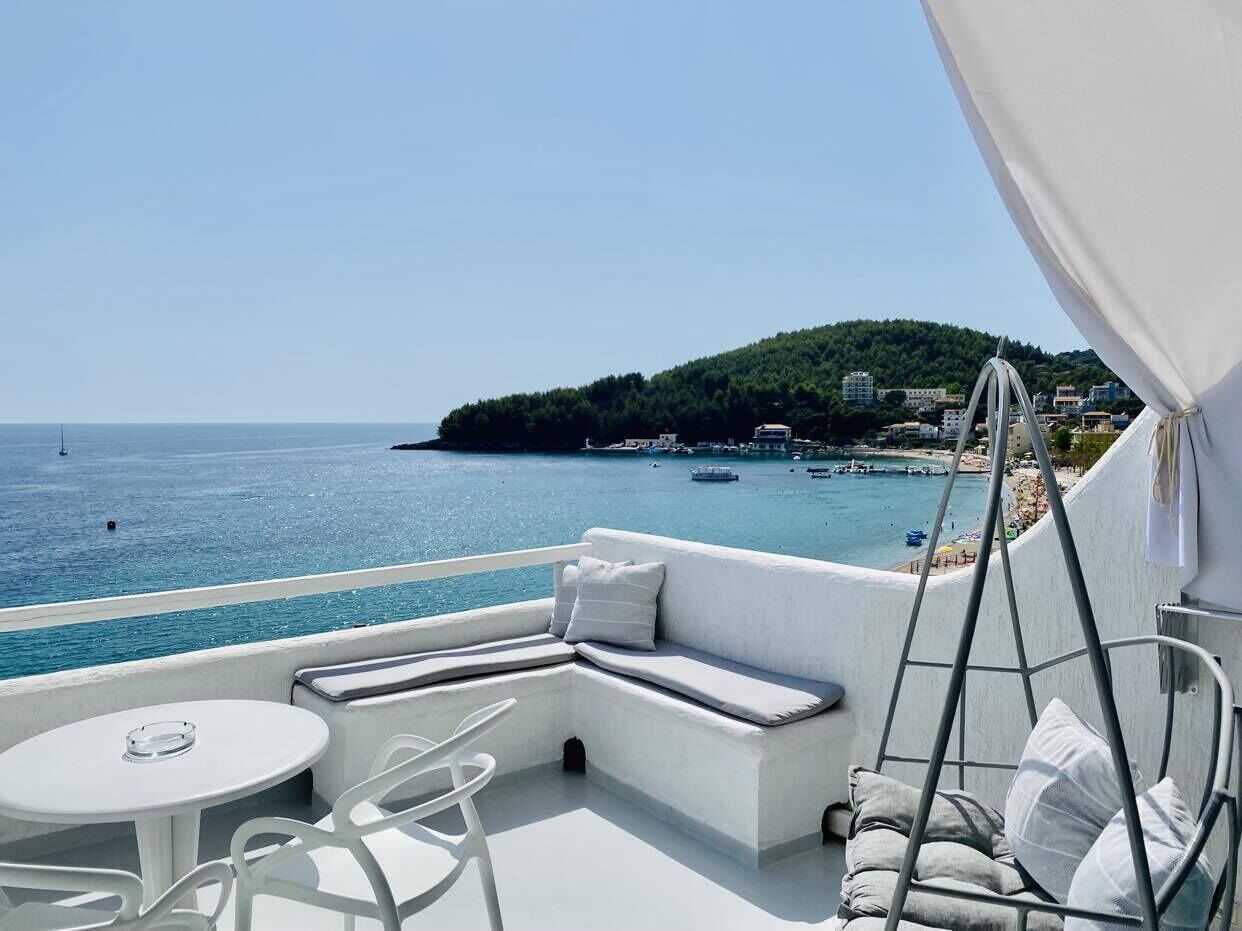 superior double room, balcony, sea view | terrace/patio