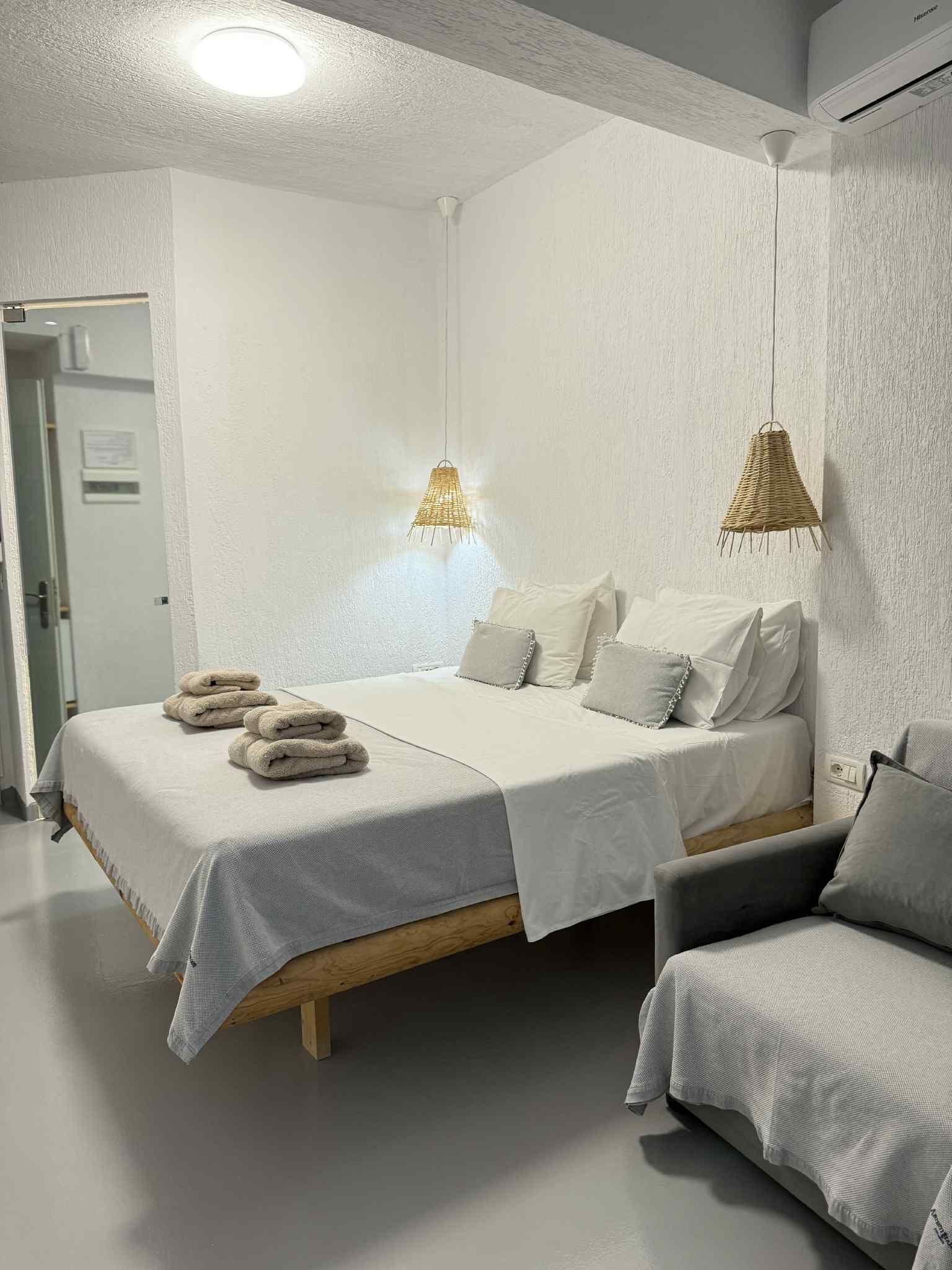 Comfort Deluxe Double Room with Balcony (No sea view) | Premium bedding, blackout curtains, cots/infant beds, free WiFi