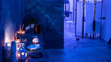 Behandlingsrum til par, tyrkisk bad/hammam, deep tissue-massage