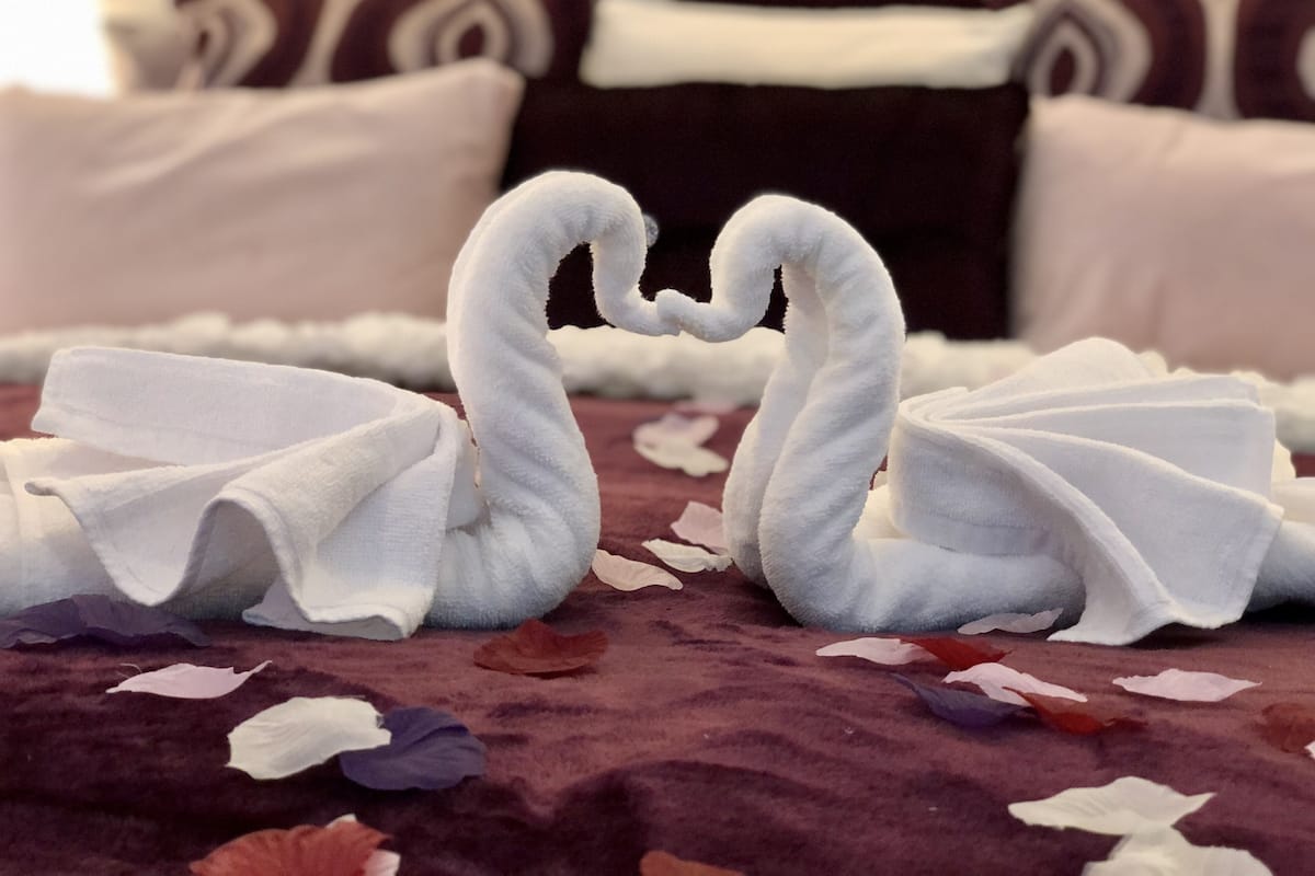 Studio-suite til brudepar - ikke-ryger - boblebad | Egyptiske bomuldslagner, premium-sengetøj, minibar