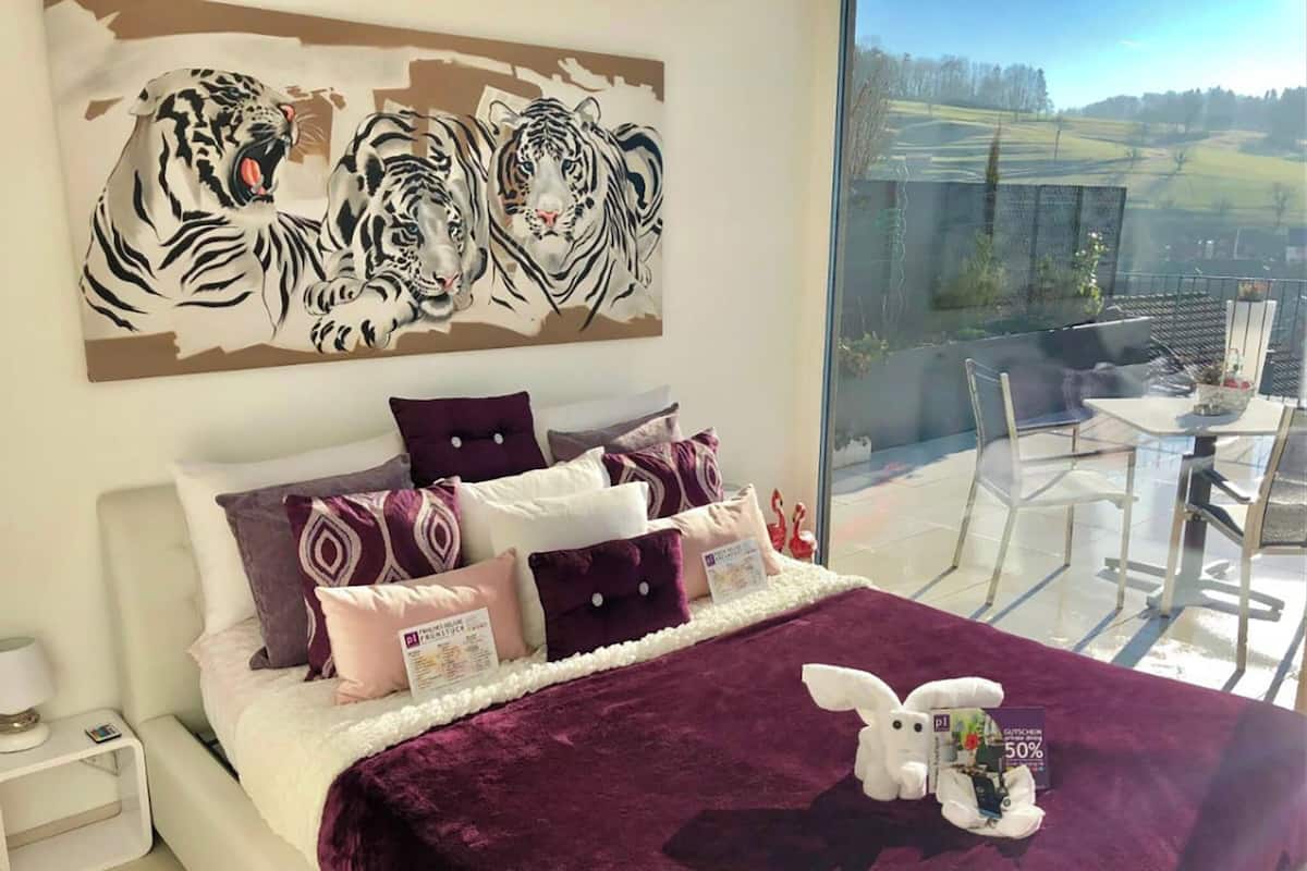 Deluxe-dobbeltværelse - balkon | Egyptiske bomuldslagner, premium-sengetøj, minibar