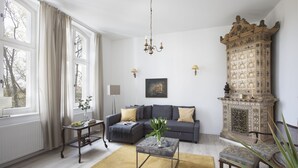 Comfort Apartment, 1 Queen Bed, City View | Living room | Flat-screen TV - RJ Apartments Chopina (Sopot)