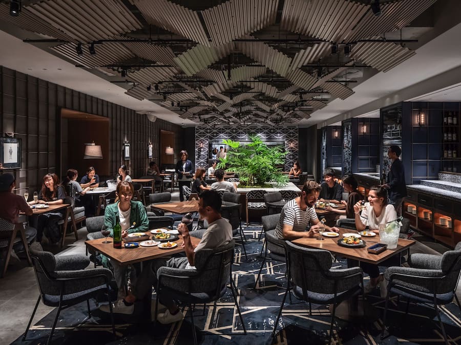 Breakfast, lunch, dinner served; international cuisine