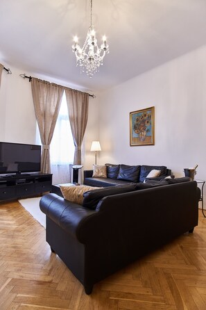 Luxury Apartment | Living room | Flat-screen TV - Old Town Square Royal Apartment (Prague)