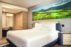 Ropa de cama de alta calidad y minibar 