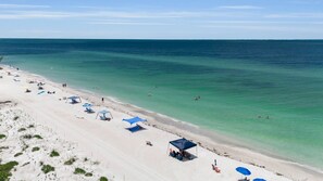 On the beach, beach towels - Lay-Z Liv-N 13 ~ Pool, updated, Beach = 1 block (Bradenton Beach)