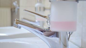 Apartment (ALPENROSE) | Bathroom | Shower, free toiletries, hair dryer, towels