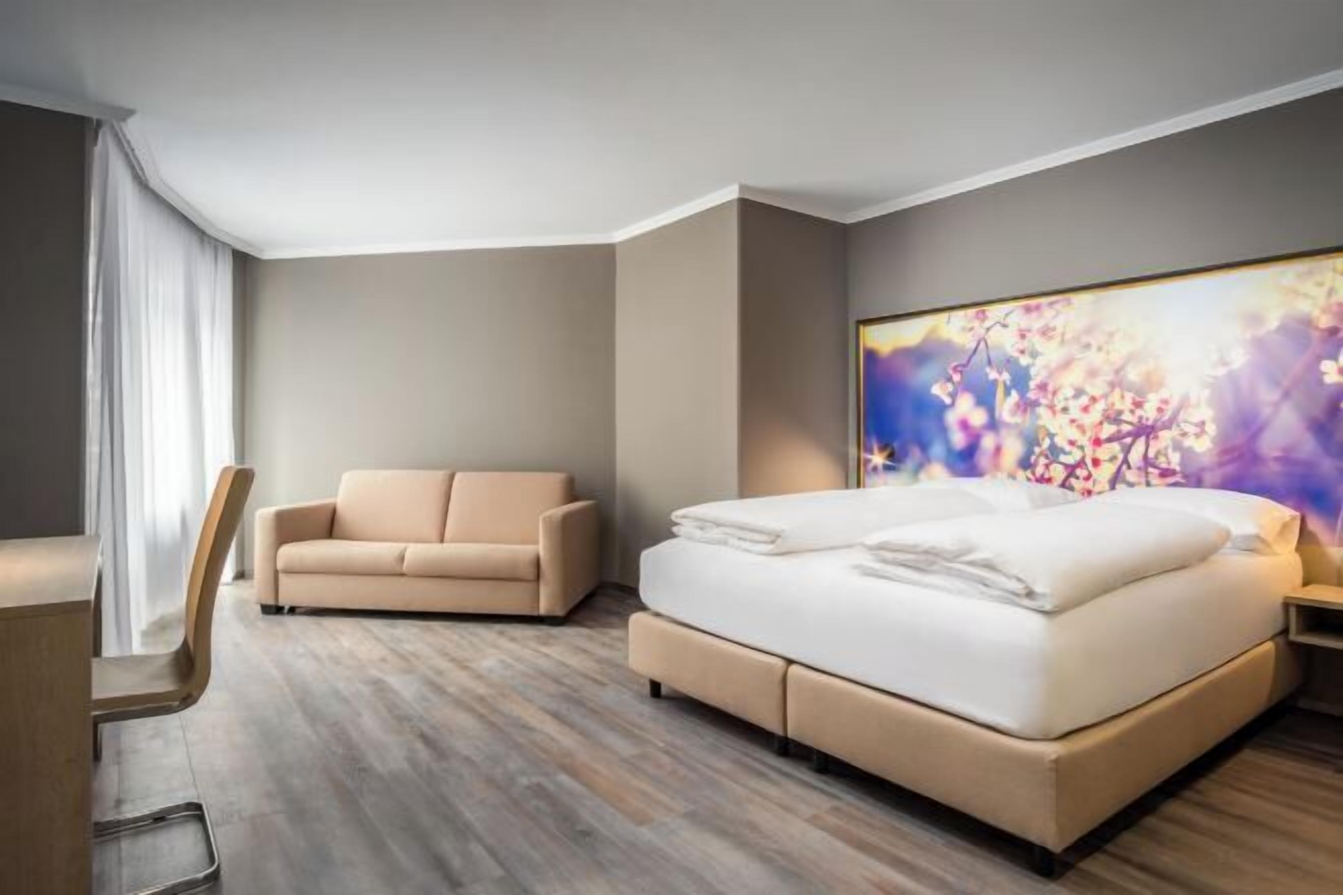 Premium bedding, down comforters, pillowtop beds, minibar