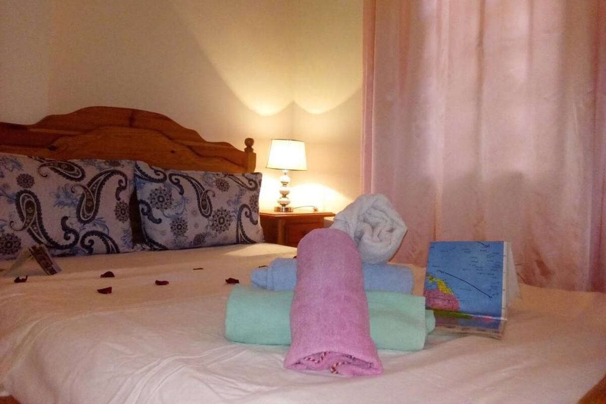 Desk, blackout curtains, free WiFi, bed sheets