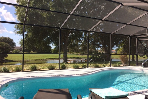 pool area and sunloungers