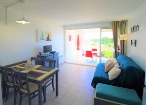 Living area - MARINES DE GASSIN: NICE 1-BEDROOM APARTMENT IN RESIDENCE WITH POOL (GASSIN)