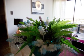 Comfort Apartment, 1 Double Bed, Non Smoking | Living area | Flat-screen TV