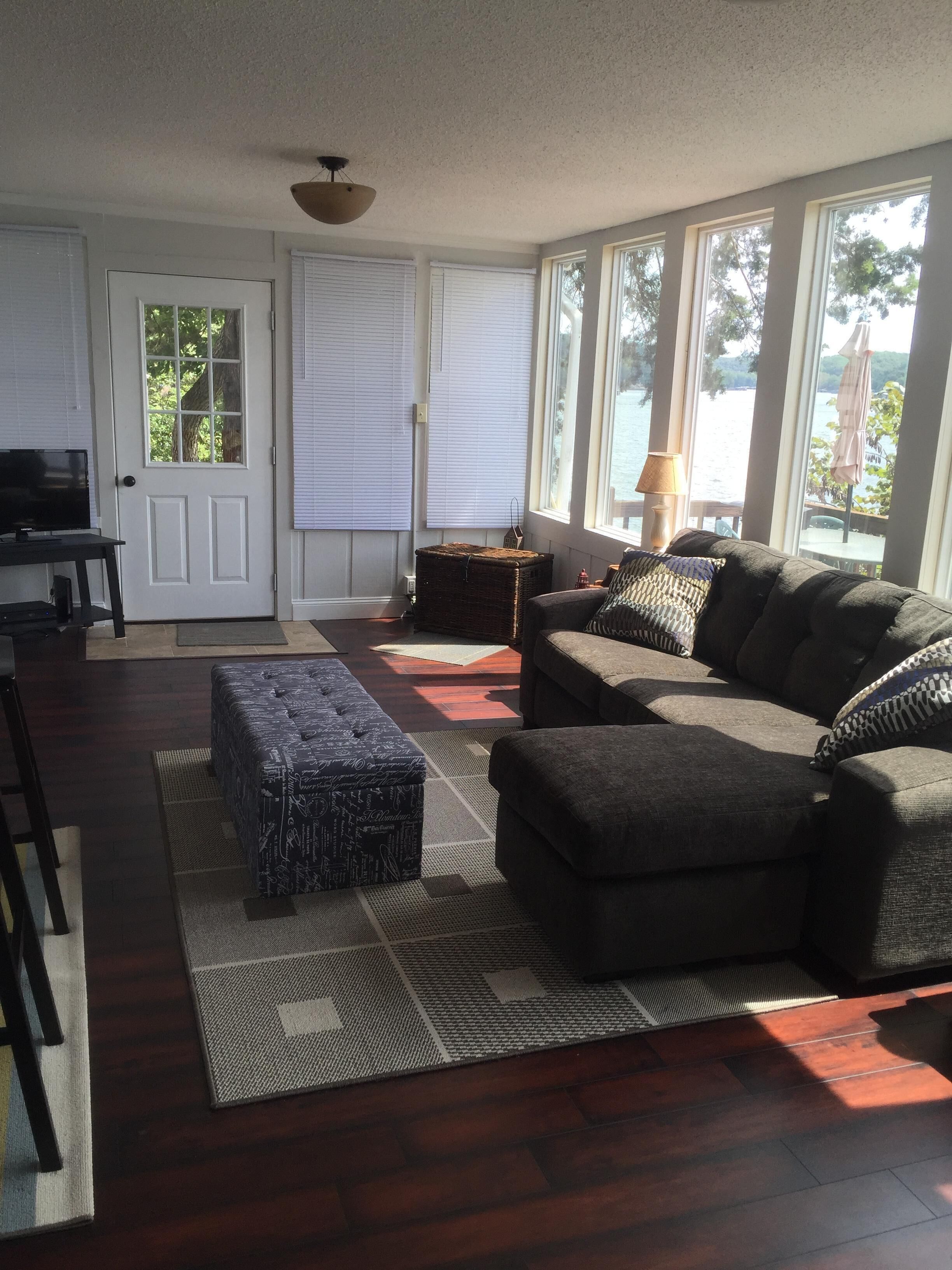 Cozy lake in front of the home