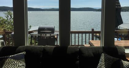 Cozy lake in front of the home