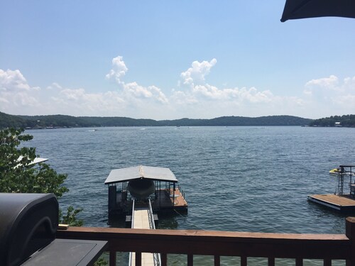 Cozy lake in front of the home