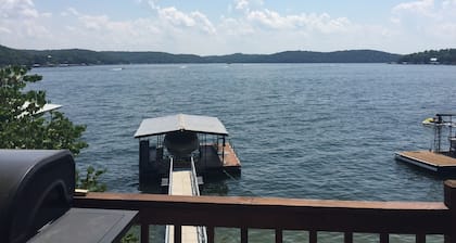 Cozy lake in front of the home
