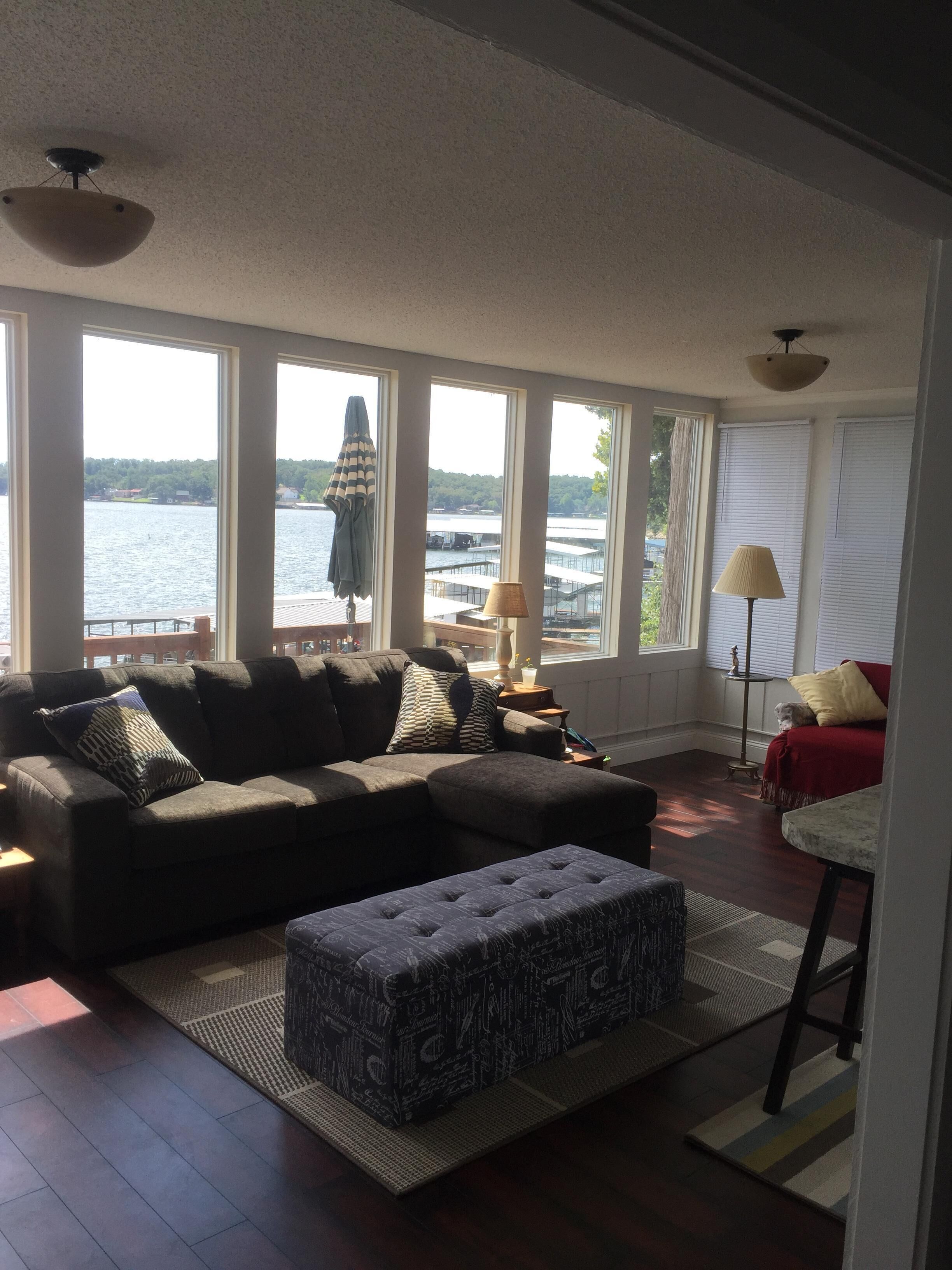 Cozy lake in front of the home