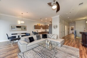 Smart TV, fireplace, DVD player, video library - Historic Folsom Penthouse (Folsom)