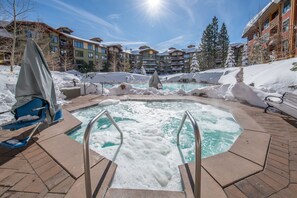 Outdoor pool, a heated pool - 2 BR 2BA Luxury Condo in The Village Lodge, Grand Sierra Lodge, STEPS to Gondola (Mammoth Lakes)