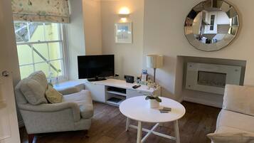 TV, fireplace, DVD player