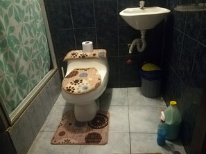 Serviettes fournies, papier toilette